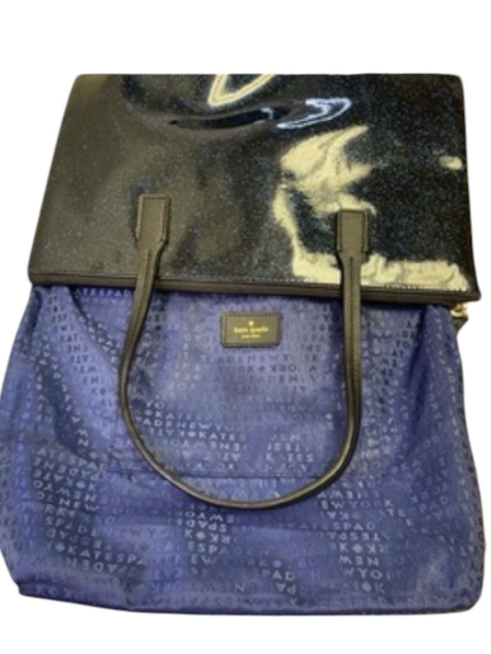 Kate Spade Mavis Street Jeralyn Blue Glitter Celestial Tote Shoulder Bag - Picture 5 of 13